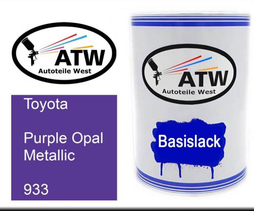 Toyota, Purple Opal Metallic, 933: 500ml Lackdose, von ATW Autoteile West.